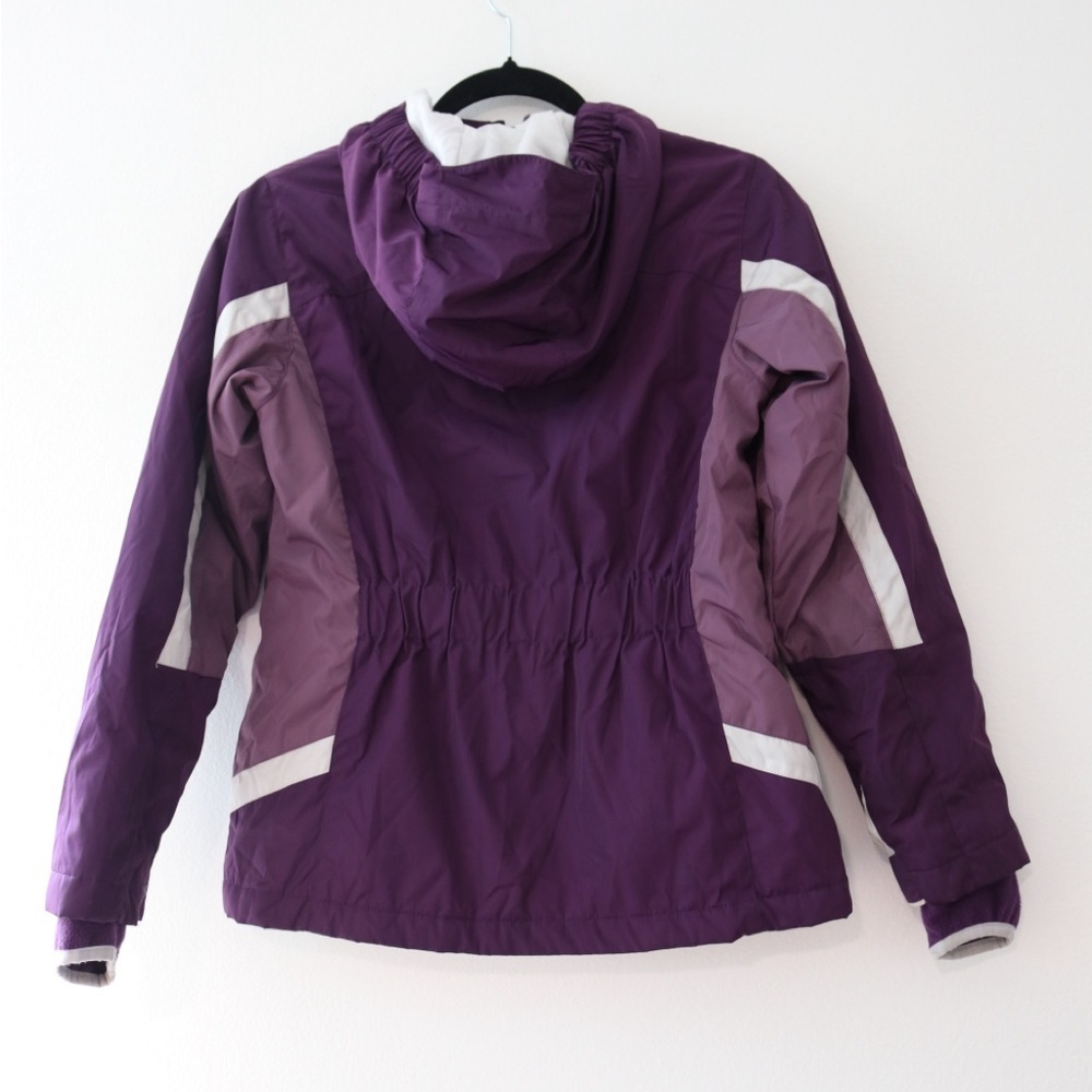 Lands End Purple Insulated Hooded Winter Jacket Girls Size Medium 10-12 - Picture 3 of 6